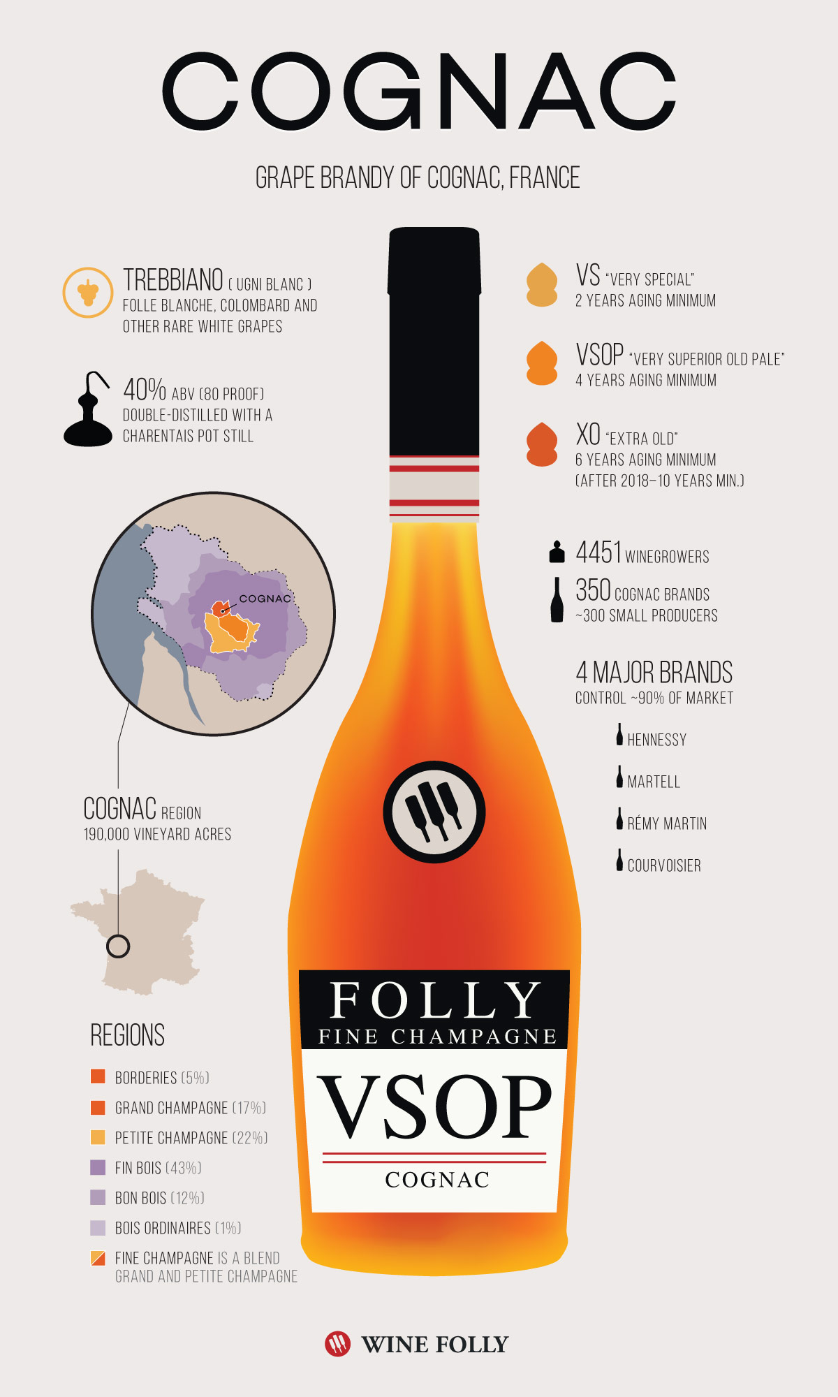 All about Cognac a wine grape brandy from France